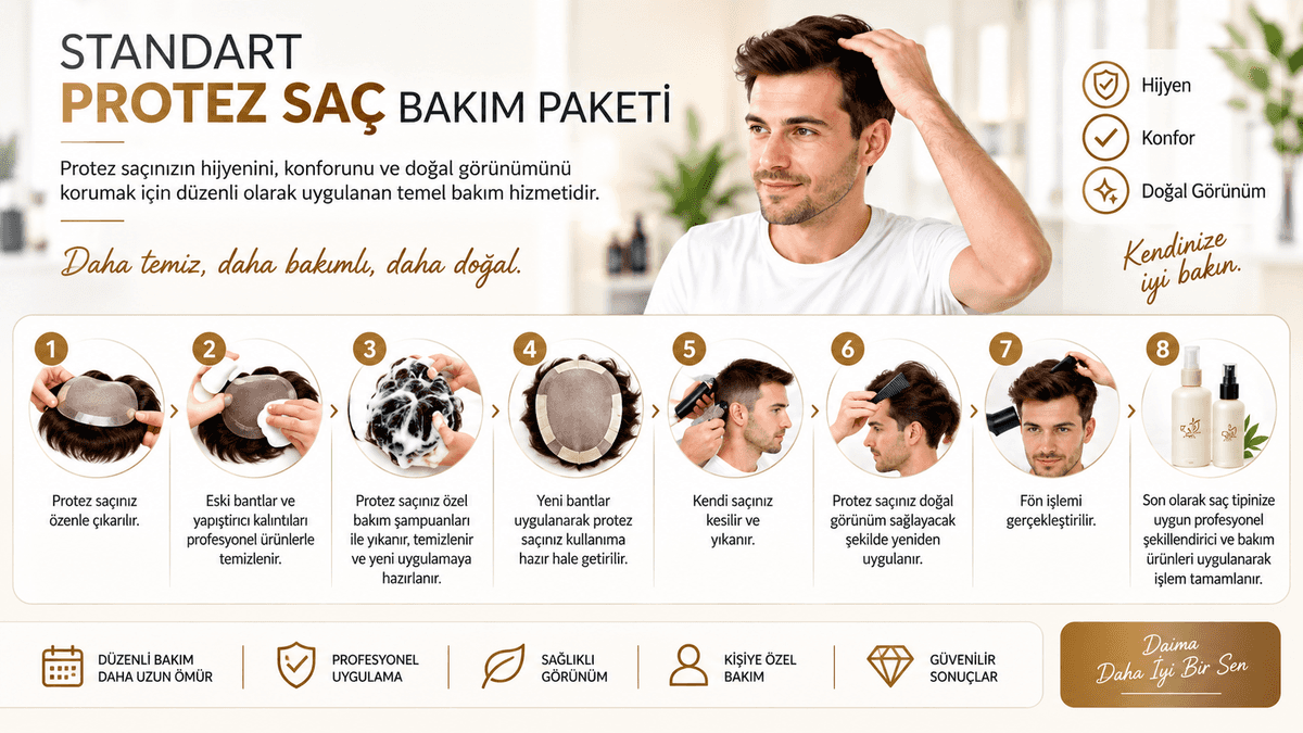 Standart Protez Saç Bakım Paketi